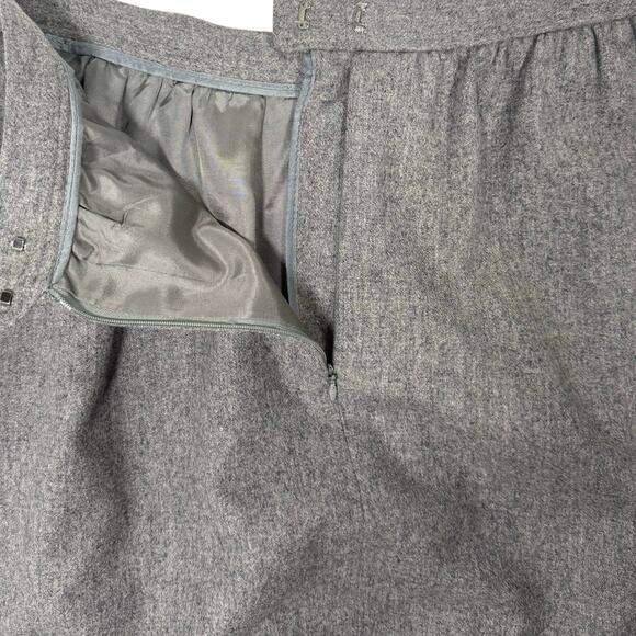 Vintage 80s Evan-Picone Wool Gray Skirt Suit Set Women’s 14 USA Runs Small - Picture 10 of 14